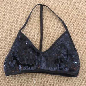 NWOT Navy Chan Luu Sequin Bra XS